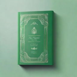 Create an elegant and mysterious book cover with a predominant green color scheme