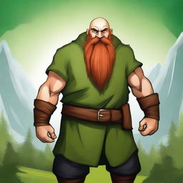 Create a book cover for a novel featuring a Mountain Dwarf druid