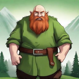 Create a book cover for a novel featuring a Mountain Dwarf druid