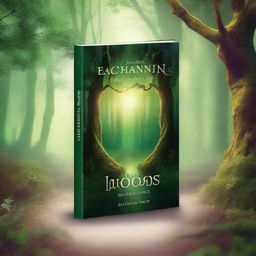 Create a book cover for 'Enchanting Whispers of the Woods'