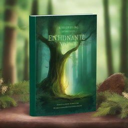 Design a front-facing book cover for 'Enchanting Whispers of the Woods'