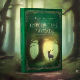 Design a front-facing book cover for 'Enchanting Whispers of the Woods'