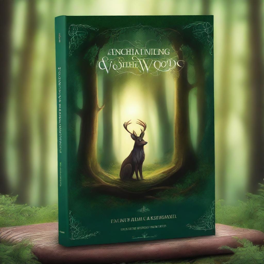 Design a front-facing book cover for 'Enchanting Whispers of the Woods'