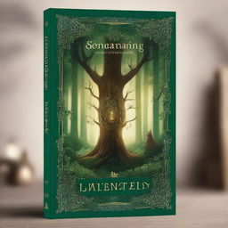 Design a detailed book cover for 'Enchanting Mysterious Woods'