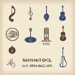 Design a set of vintage logos for a music ensemble