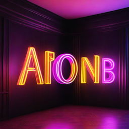 The name 'SARAH' illuminated in vibrant neon lights