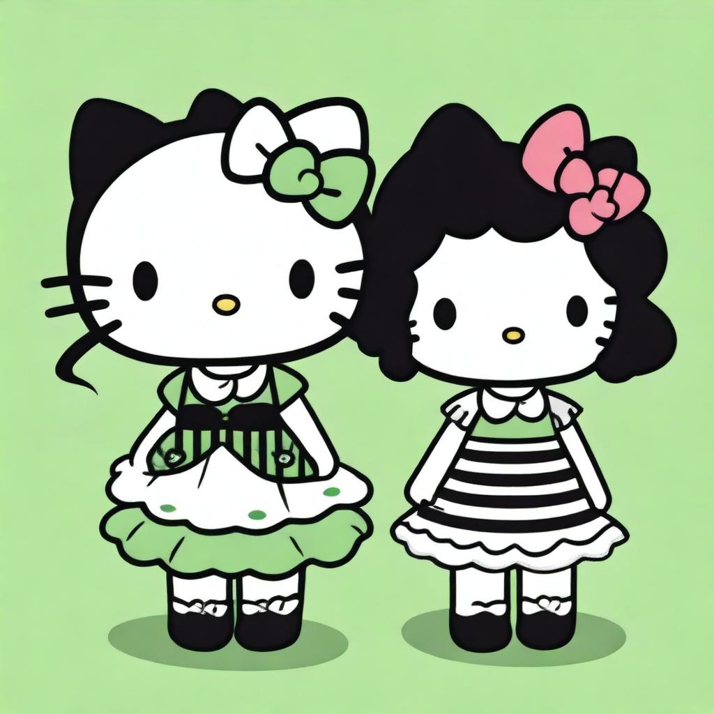 Two Hello Kitty characters