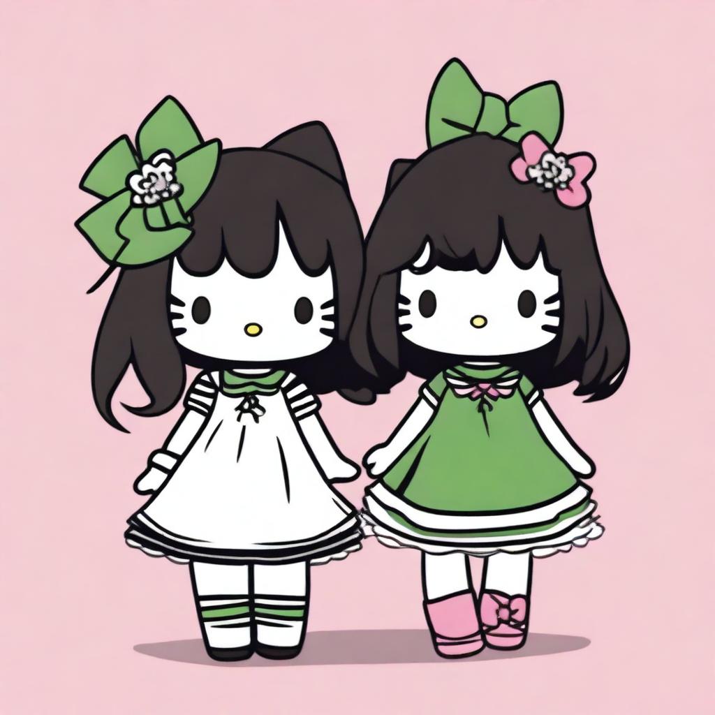 Two Hello Kitty characters