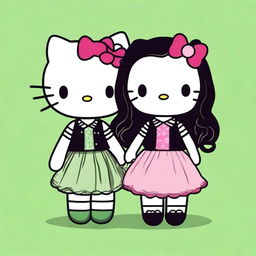 Two Hello Kitty characters