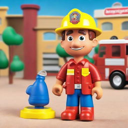Create a toy named Handy Manny Firefighter Manny with a figure of Mr
