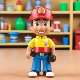 Create a toy named Handy Manny Firefighter Manny with a figure of Mr