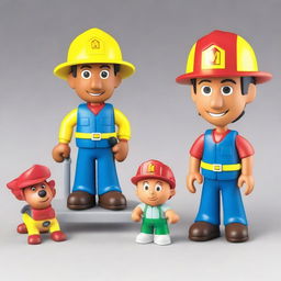Create a toy named Handy Manny Firefighter Manny with a figure of Mr