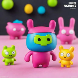Create an image of an UglyDolls Mandy mini figurine transformed into a human character, designed by Funko