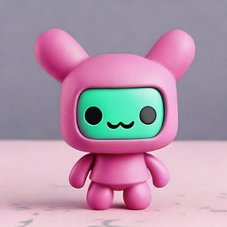 Create an image of an UglyDolls Mandy mini figurine transformed into a human character, designed by Funko