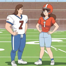 A quarterback player wearing jersey number 17 with brown hair is standing on a football field