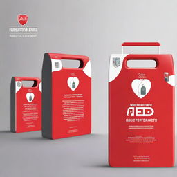 Create a project cover for a proposal about a shared AED project participating in the Challenge Cup Red Track