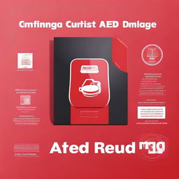 Create a project cover for a proposal about a shared AED project participating in the Challenge Cup Red Track