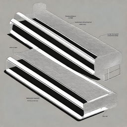 A simple and clear illustration of heat exchangers, showing the basic shapes and flow of heat between fluids