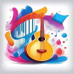 Create an engaging and colorful cover for a music book