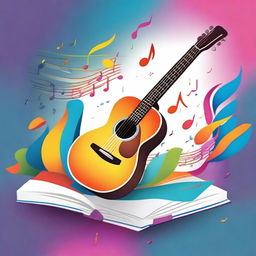 Create an engaging and colorful cover for a music book