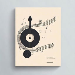 Design a minimalist cover for a music book