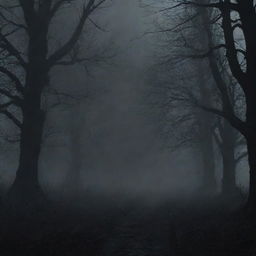 A hauntingly atmospheric and darkly beautiful background image suitable for a souls-like game title screen.