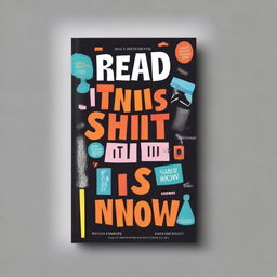 Design a visually striking book or ebook cover for the title 'Read This Shit Now, It Can Help' by author Xavier Mathews