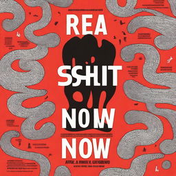 Design a visually striking book or ebook cover for the title 'Read This Shit Now, It Can Help' by author Xavier Mathews