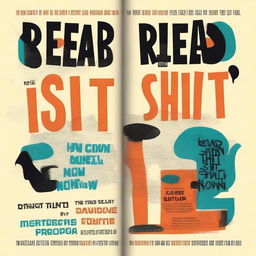 Design a visually striking book or ebook cover for the title 'Read This Shit Now, It Can Help' by author Xavier Mathews