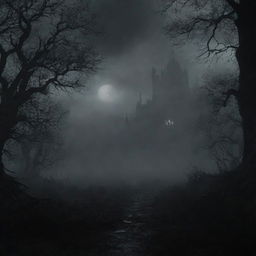 A hauntingly atmospheric, 1920x1080 resolution background image evoking a dark, souls-like ambiance for a game title screen.