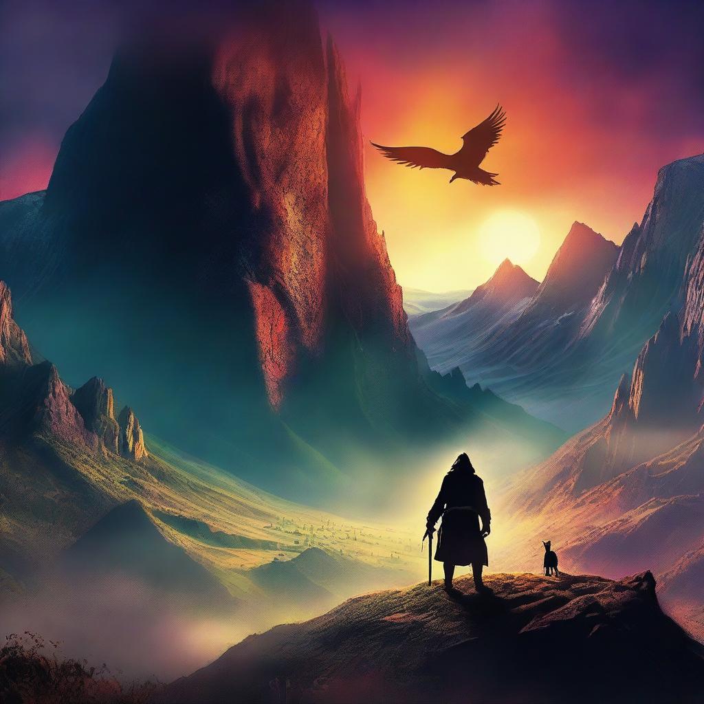 Create a visually stunning movie poster featuring an epic adventure theme