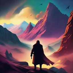 Create a visually stunning movie poster featuring an epic adventure theme