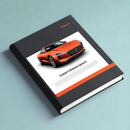 Create a sleek and professional user manual cover for a vehicle model