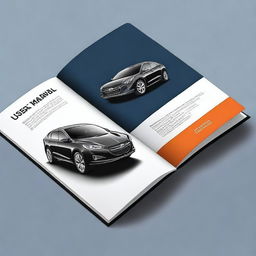 Create a sleek and professional user manual cover for a vehicle model