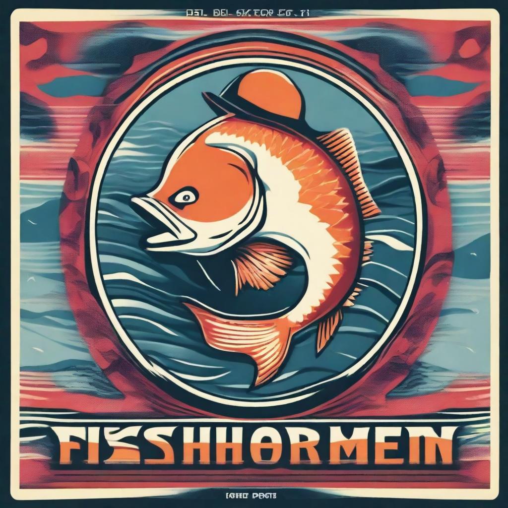 Create a vibrant poster for the Fisherman's Championship named Bassok, featuring a big fish as the main visual element