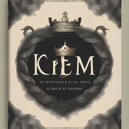 A book cover design featuring a crown in the middle with a snake wrapping around it, as if trying to take over