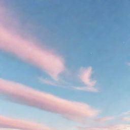 A serene sky with shades of celestial blue merging into subtle hints of pink