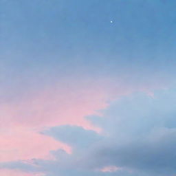 A serene sky with shades of celestial blue merging into subtle hints of pink