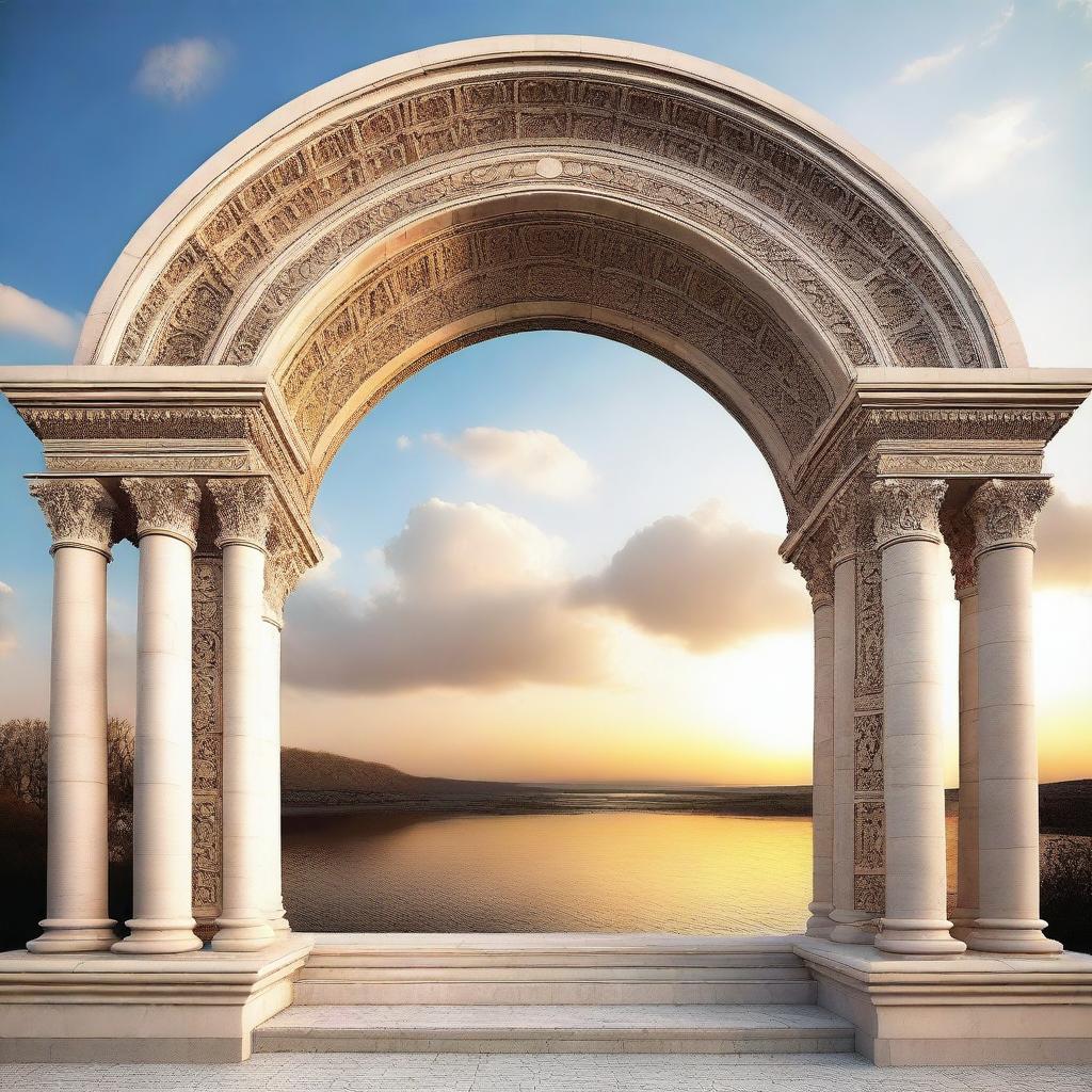 A detailed and beautiful image of an architectural arch