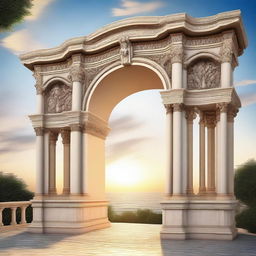 A detailed and beautiful image of an architectural arch