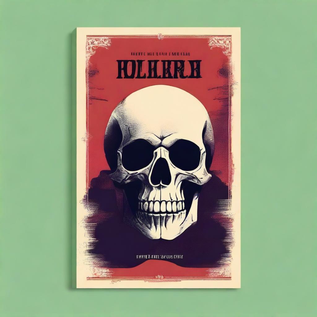 Design a vibrant and minimalist horror novel book cover titled 'Followed