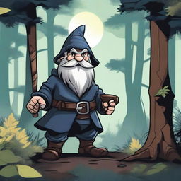 A rogue gnome character from Dungeons & Dragons, depicted in an art style reminiscent of classic D&D illustrations