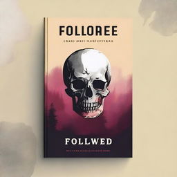 Design a vibrant and minimalist horror novel book cover titled 'Followed