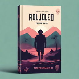 Design a vibrant and minimalist horror novel book cover titled 'Followed