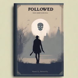 Create a minimalist horror novel book cover titled 'Followed