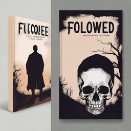 Create a minimalist horror novel book cover titled 'Followed