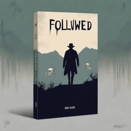 Design a minimalist horror novel book cover titled 'Followed