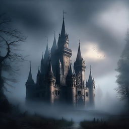 An elaborate and beautiful yet eerie castle