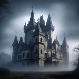 An elaborate and beautiful yet eerie castle