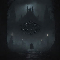 A title screen background embodying the dark, atmospheric and gothic elements associated with a souls-like game.